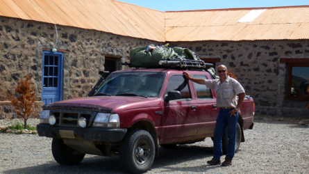 Zwischenstopp beim Landowner des Teilabschnittes am Jurassic Lake etwa 50km vom See entfernt