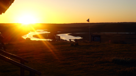 Blick von der Lodge aus auf den Rio Grande!