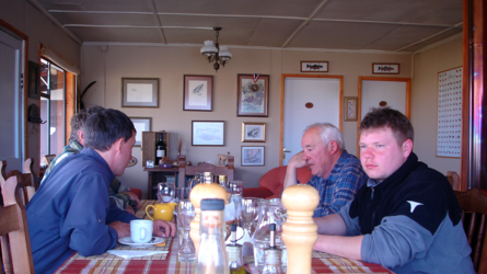 In the lodge...