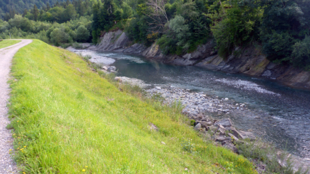 Die Bregenzerache oben beim See